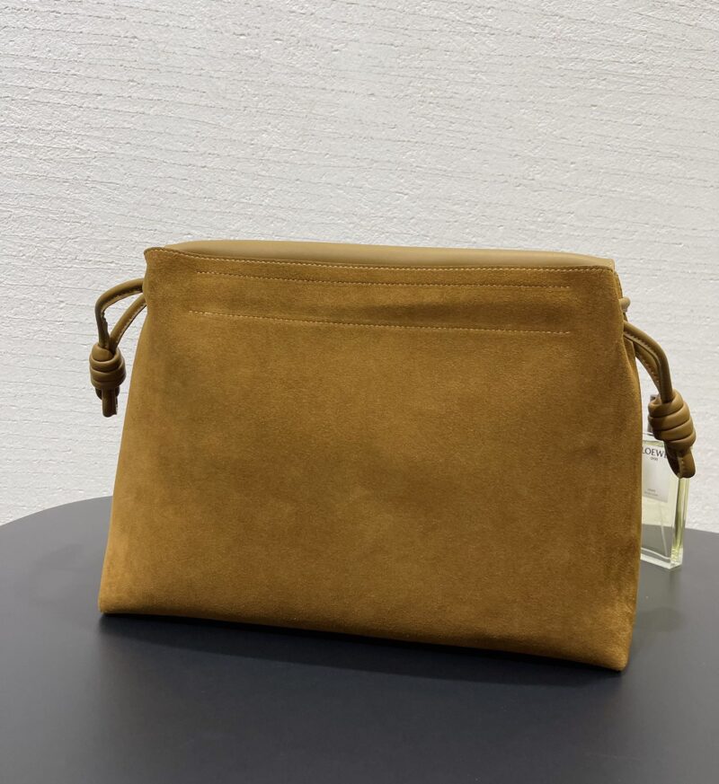 Loewe Flamenco satchel in suede calfskin Tobacco - Image 2