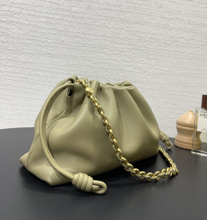 Loewe Medium Flamenco purse in  Eucalyptus Green - Image 4