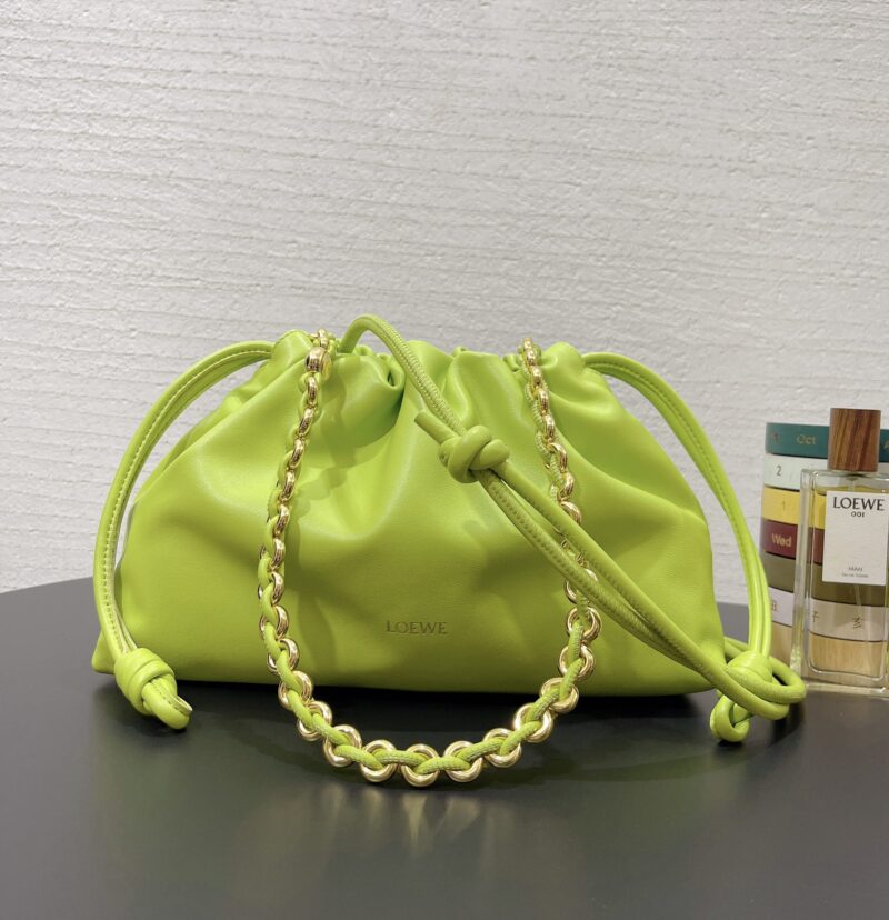 Loewe Medium Flamenco purse in Meadow Green - Image 4