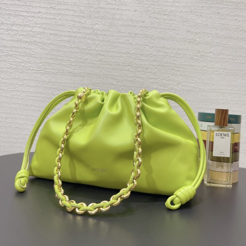 Loewe Medium Flamenco purse in Meadow Green - Image 5