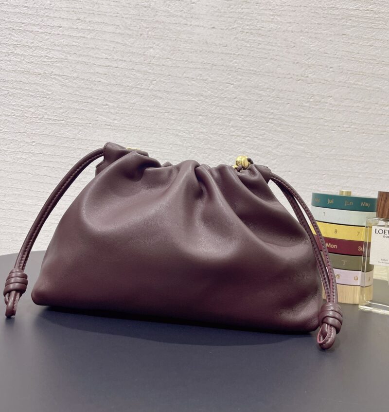 Loewe Medium Flamenco purse in  Dark Burgundy - Image 8