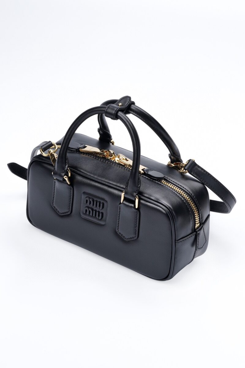 Miumiu Small Arcadie leather bag Black - Image 4