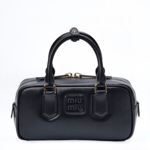 Replica Miu Miu Small Arcadie Leather Bag Black - Luxury designer handbag