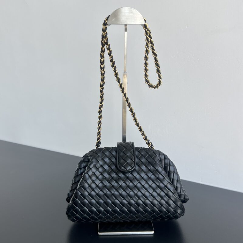 Replica Bottega Veneta Small Lauren 1980 Bag Black – Luxury Designer Handbag with Intrecciato Weaving and Premium Leather Finish