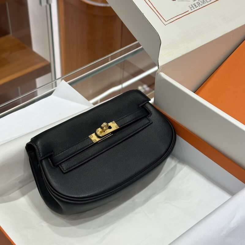 Hermes Black Swift Kelly Moove Bag - Image 3