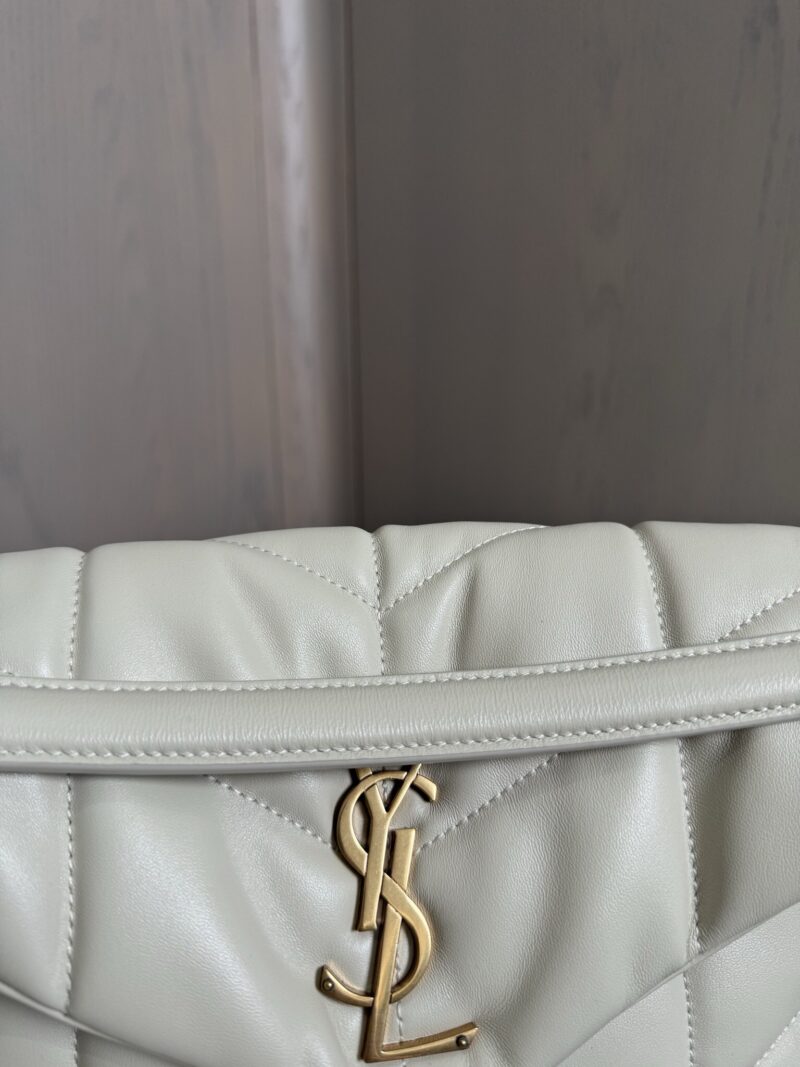 YSL PUFFER SMALL in Nappa leather White - Image 7