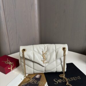 Replica YSL Puffer Small in Nappa Leather White – Luxury YSL Handbag