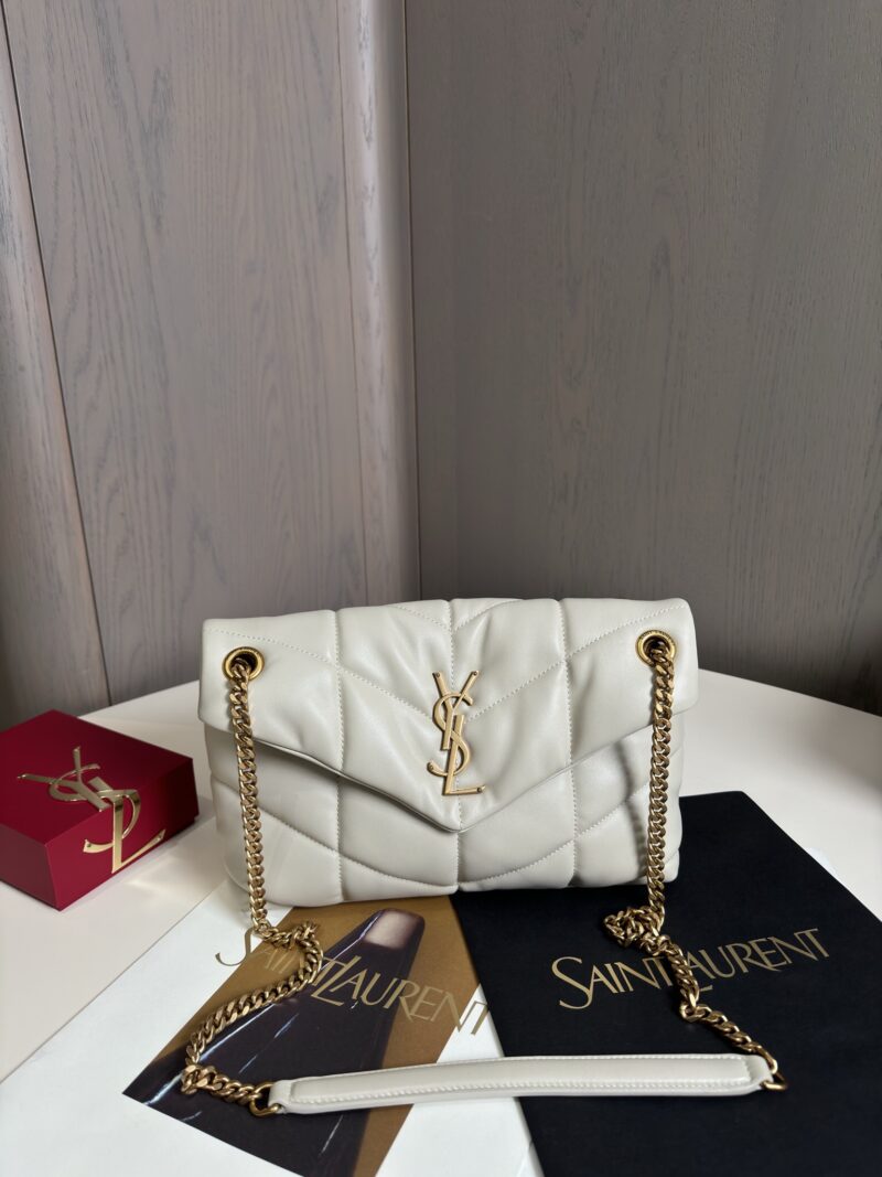 Replica YSL Puffer Small in Nappa Leather White – Luxury YSL Handbag