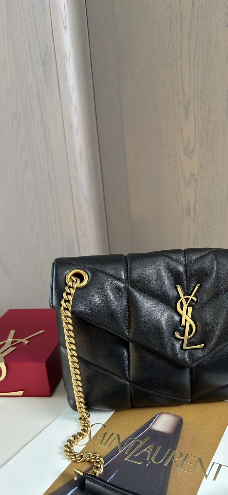 YSL PUFFER SMALL in Lambskin Black - Image 4