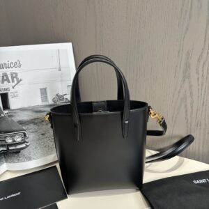 Replica YSL Mini Toy Shopping Saint Laurent in Box Leather Black – Luxury YSL Handbag