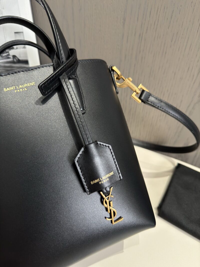 YSL Mini Toy SHOPPING SAINT LAURENT in box leather Black - Image 3