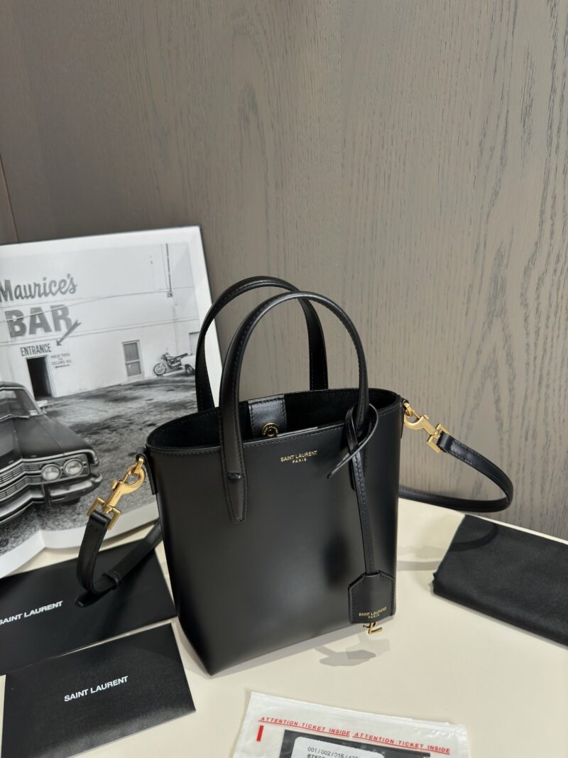 YSL Mini Toy SHOPPING SAINT LAURENT in box leather Black - Image 2