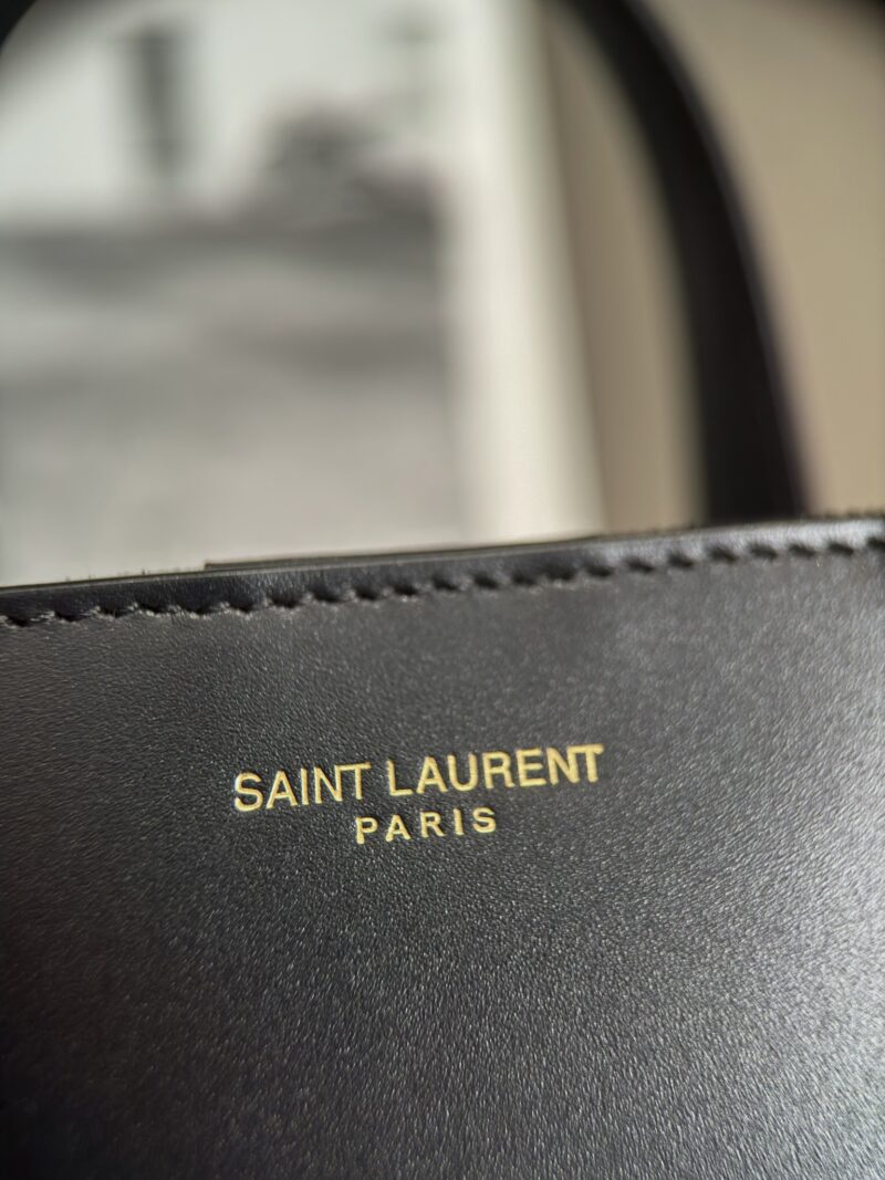 YSL Mini Toy SHOPPING SAINT LAURENT in box leather Black - Image 9