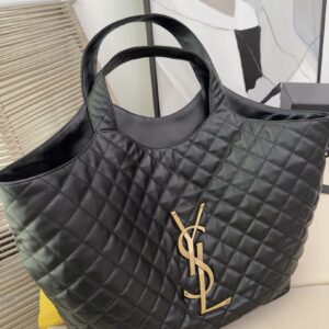 Replica YSL Icare Maxi Shopping Bag in Quilted Lambskin Black – Luxury YSL Handbag