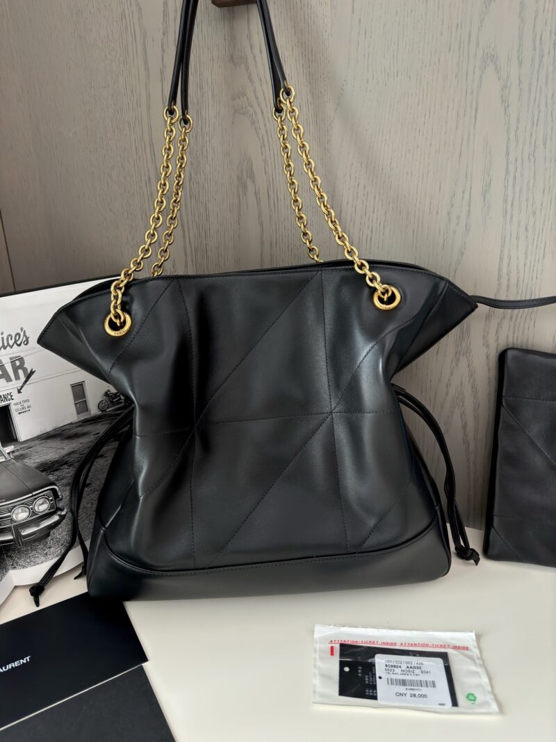 YSL JAMIE SHOPPING BAG in lambskin Black - Image 3