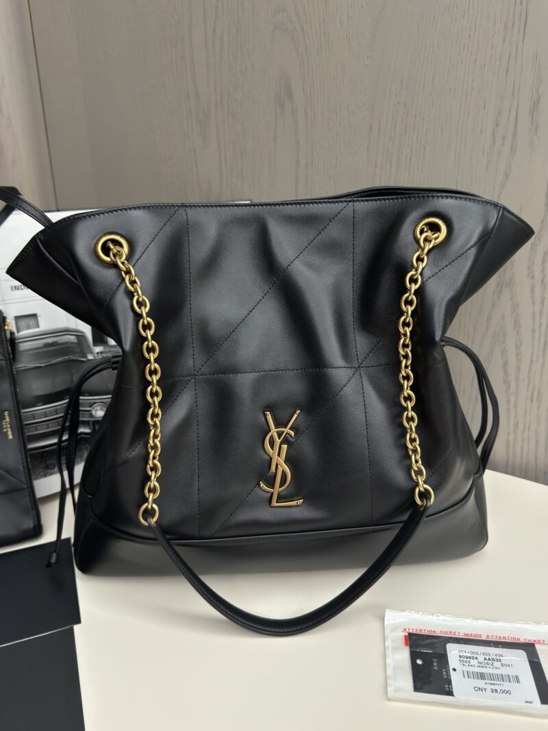 YSL JAMIE SHOPPING BAG in lambskin Black - Image 6