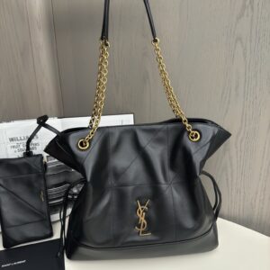 Replica YSL Jamie Shopping Bag in Lambskin Black – Luxury YSL Handbag