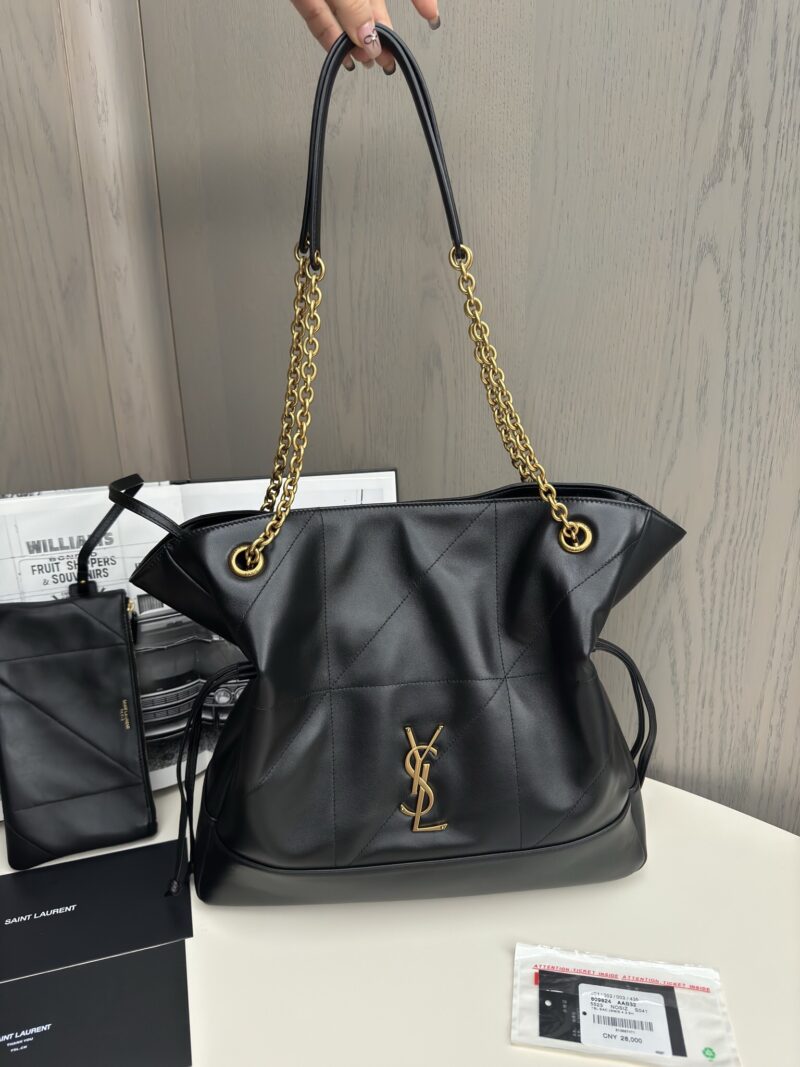 Replica YSL Jamie Shopping Bag in Lambskin Black – Luxury YSL Handbag