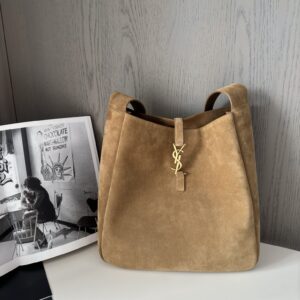 Replica YSL LE 5 À 7 Supple Large Suede Golden Leaf Bag | Luxury Replica YSL Bags