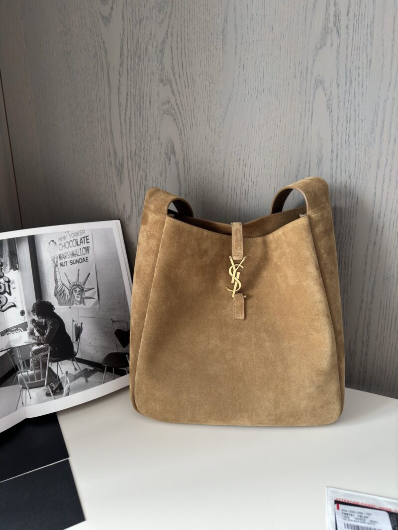 Replica YSL LE 5 À 7 Supple Large Suede Golden Leaf Bag | Luxury Replica YSL Bags