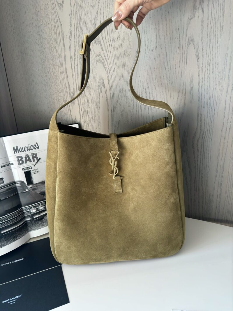 Replica YSL LE 5 À 7 Supple Large Suede Barley Green Bag | Luxury Replica YSL Bags