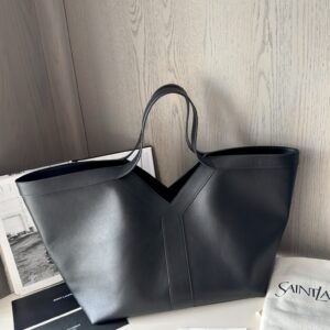 Replica YSL Y Tote in Leather Black – Luxury YSL Handbag