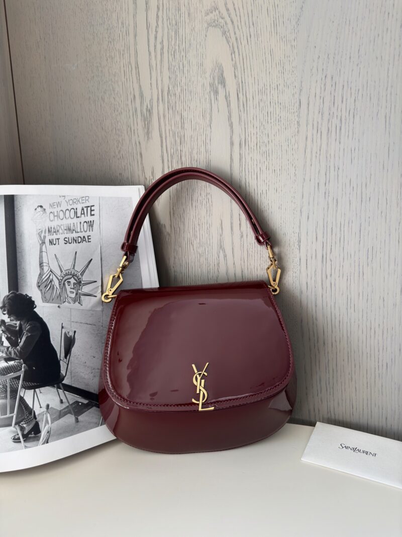 Replica YSL VOLTAIRE Top Handle in Patent Leather – Luxury YSL Handbag