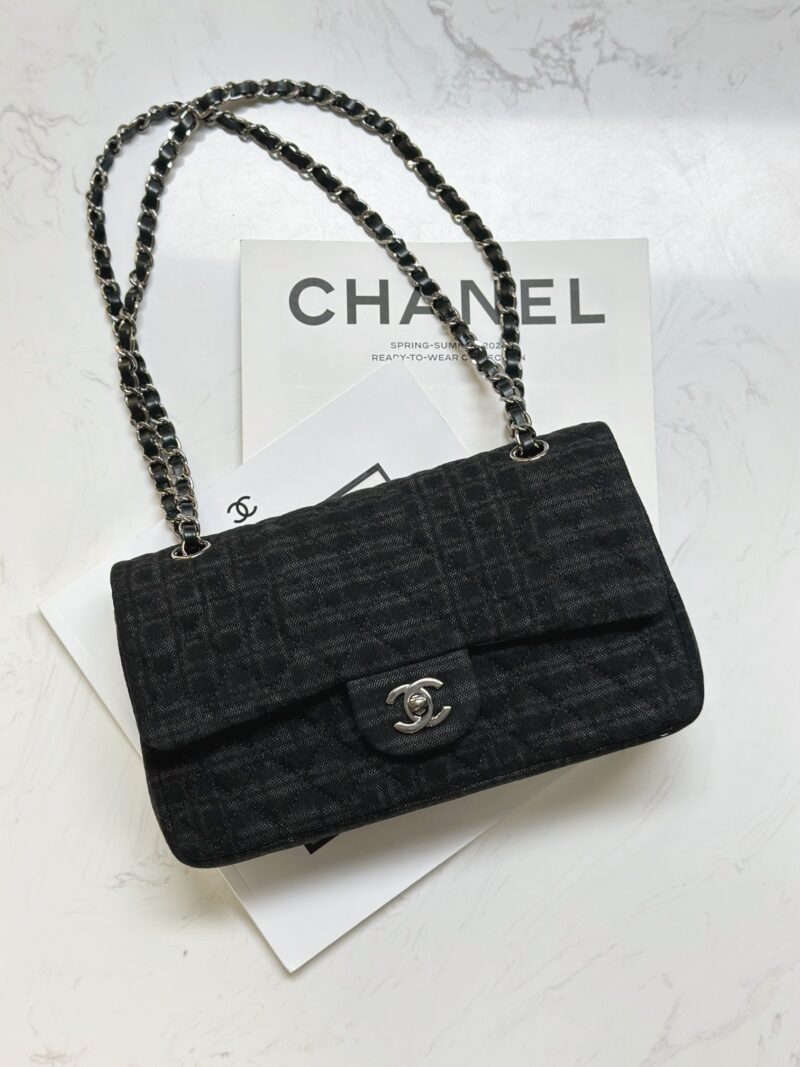 Chanel Classic Flap Bag Embroidered Denim - Image 4