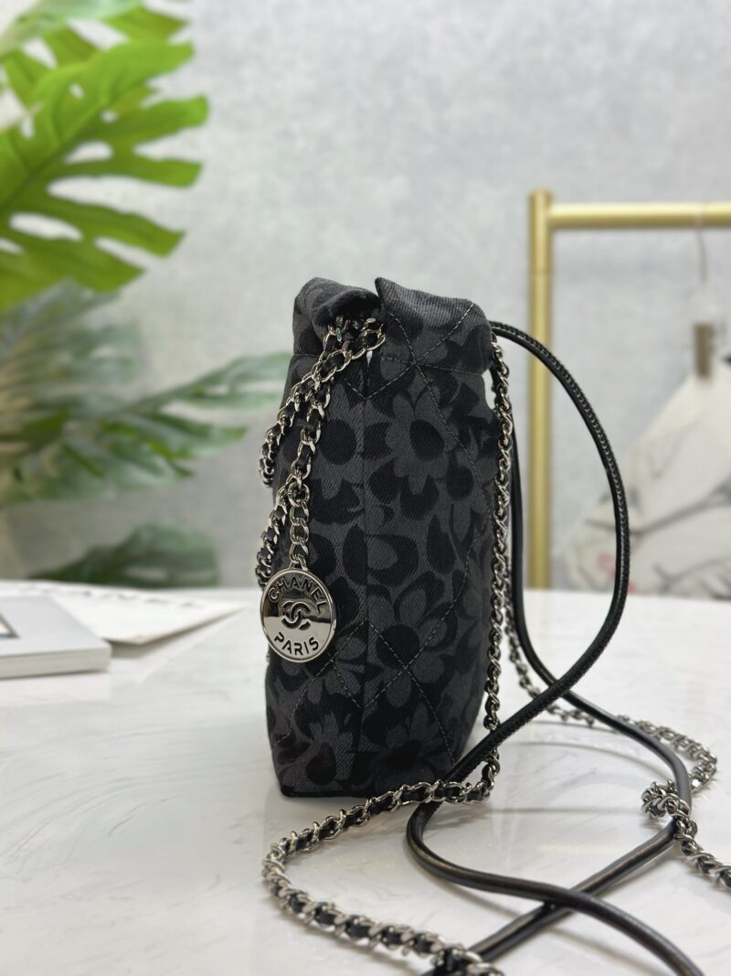 Chanel 22 Mini HandBag Print Denim - Image 3