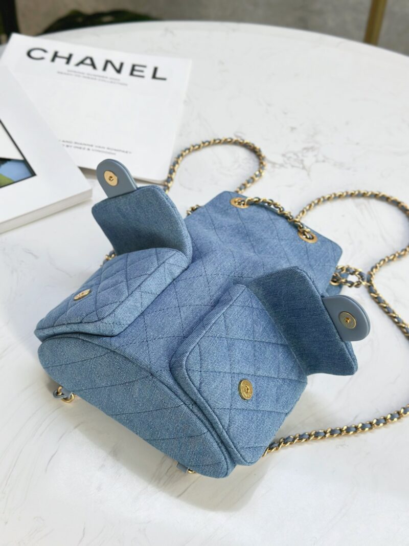 Chanel 25C Denim Backpack - Image 5