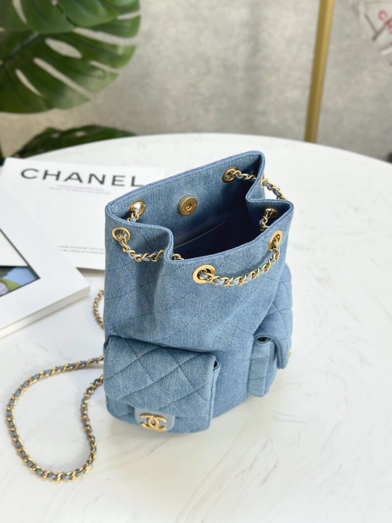 Chanel 25C Denim Backpack - Image 8