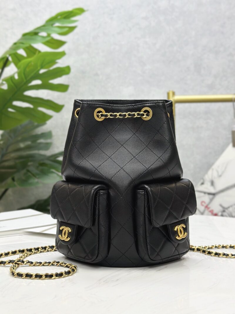 Replica Chanel 25C Backpack Black – Elegant and Spacious Replica Chanel Bags for Women