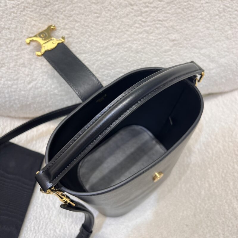 Celine SMALL LOUISE BAG in SMOOTH CALFSKIN Black - Image 7