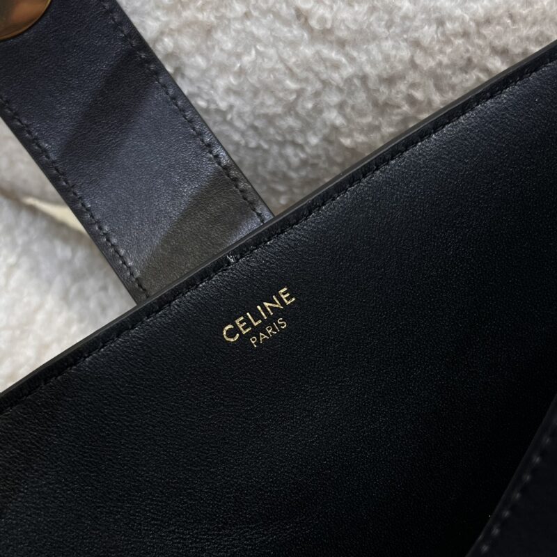 Celine SMALL LOUISE BAG in SMOOTH CALFSKIN Black - Image 8