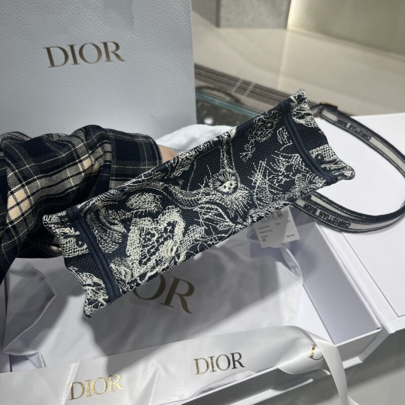 Mini Dior Book Tote Blue Toile de Jouy Reverse Embroidery - Image 4