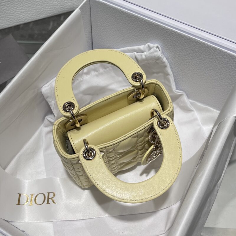 Lady Dior Micro Bag Yellow - Image 9