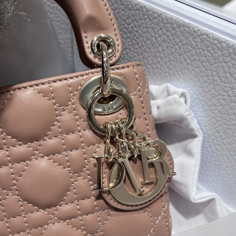 Lady Dior Micro Bag Rose des Vents Cannage Lambskin - Image 6