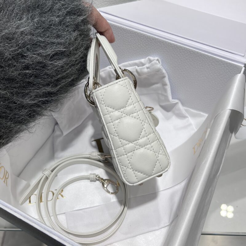 Lady Dior Micro Bag Latte Cannage Lambskin - Image 2