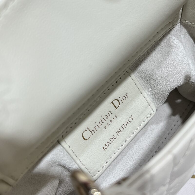 Lady Dior Micro Bag Latte Cannage Lambskin - Image 9