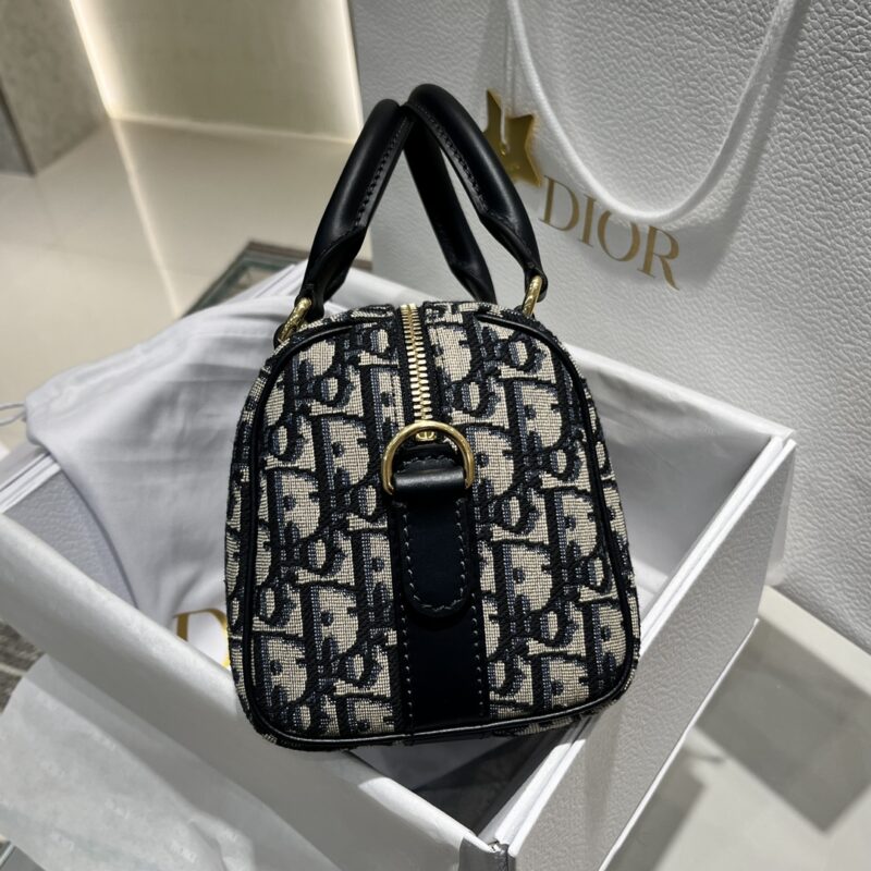 Dior Groove 20 Bag Blue Dior Oblique Jacquard - Image 8