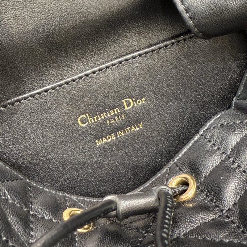 Medium Dior Caro Backpack Black Macrocannage Lambskin - Image 6