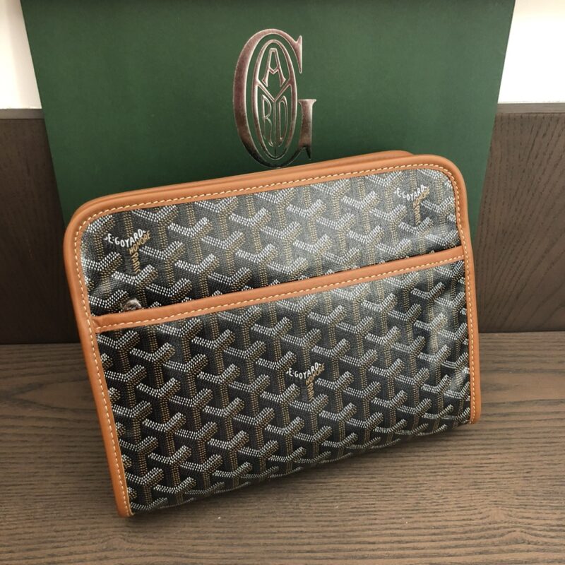 Goyard Jouvence MM Toiletry Bag Black & Tan - Image 9