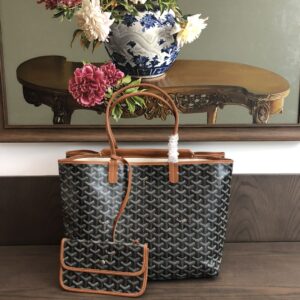 Replica Goyard Isabelle Black Tan – Luxury Designer Handbag Replica