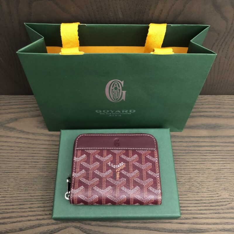 Replica Goyard Matignon Mini Wallet Burgundy – Designer Replica Wallet