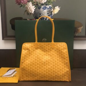 Replica Goyard Hardy PM Bag Yellow – Luxury Designer Handbag in Goyardine Canvas with Leather Trims and Iconic Goyard Branding