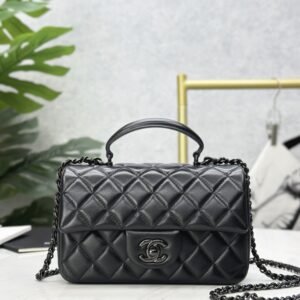 Replica Chanel 24A CF Mini Handle So Black – Elegant Replica Chanel Bags for Women