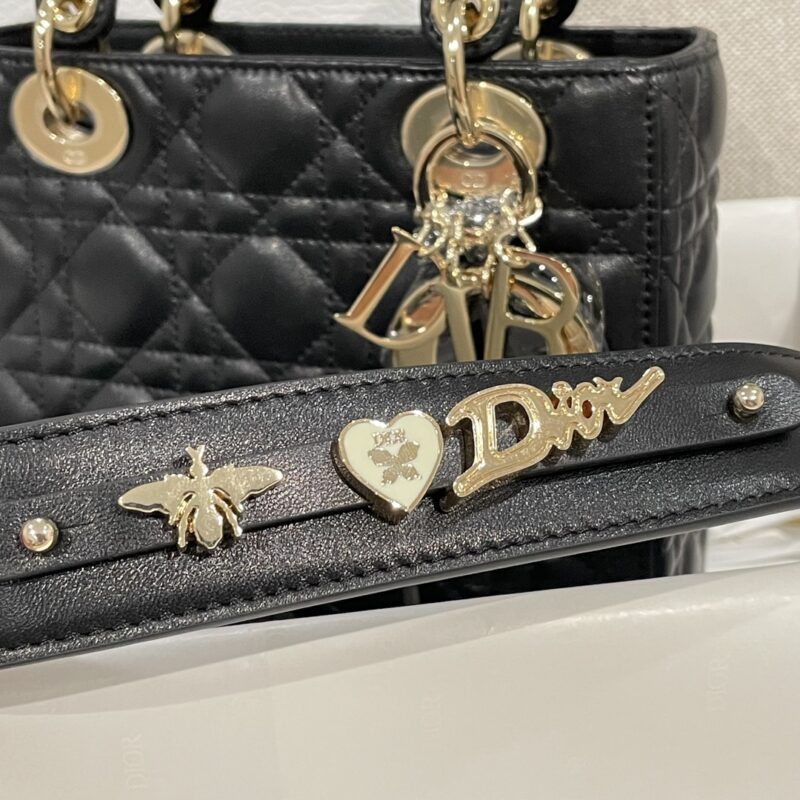 Small Lady Dior My ABCDior Bag Black Cannage Lambskin - Image 2