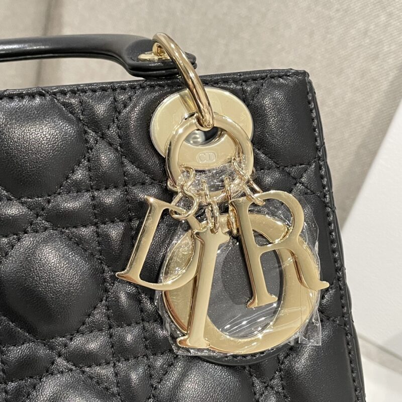 Small Lady Dior My ABCDior Bag Black Cannage Lambskin - Image 4