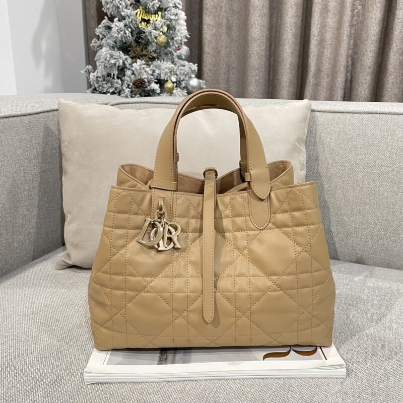 Replica Dior Medium Toujours Bag in Tan Macrocannage Calfskin – Luxury Dior Handbag