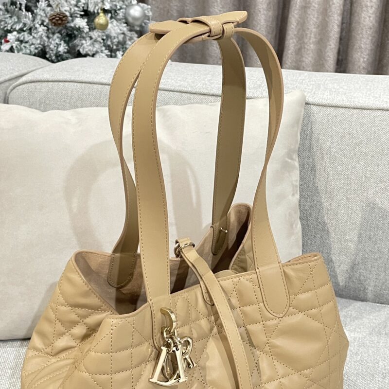 Medium Dior Toujours Bag Medium Tan Macrocannage Calfskin - Image 2